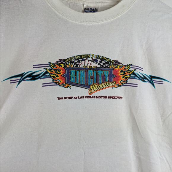 2007 Y2K Mens Drag Racing Large Shirt Las Vegas Strip Sin City Shootout NHRA - Picture 3 of 8